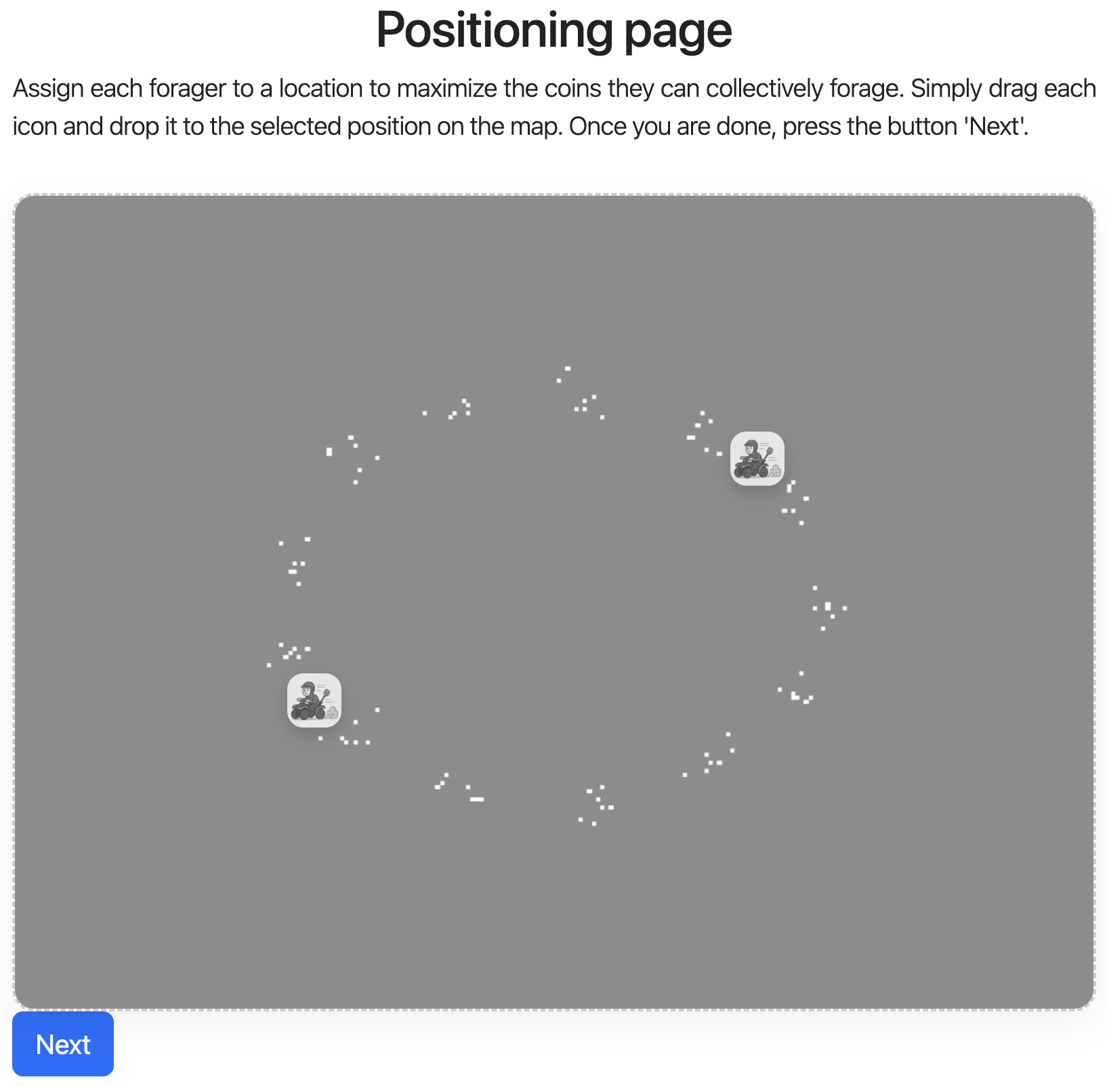 Coordinator and Foragers experiment